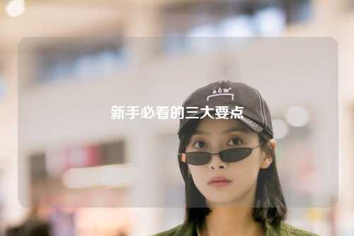 新手必看的三大要点