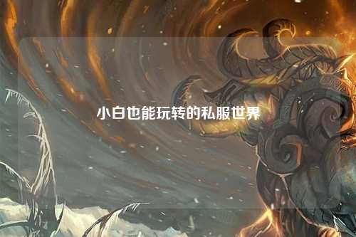 小白也能玩转的私服世界