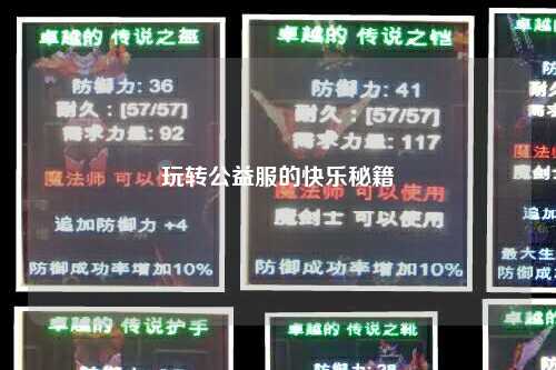 玩转公益服的快乐秘籍