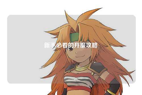 新手必看的开服攻略