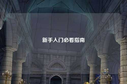 新手入门必看指南