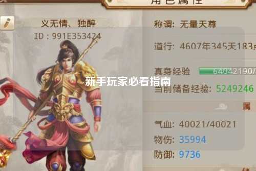 新手玩家必看指南