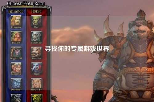 寻找你的专属游戏世界