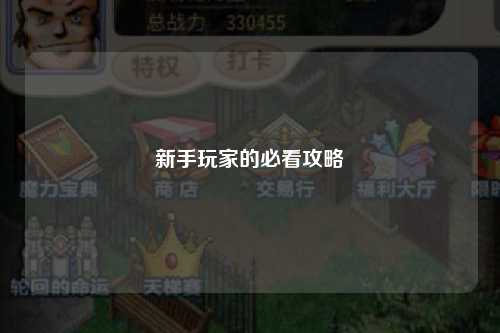 新手玩家的必看攻略