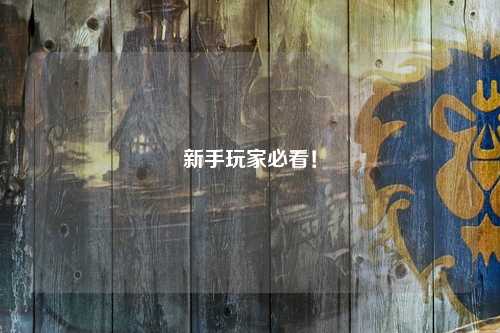 新手玩家必看！